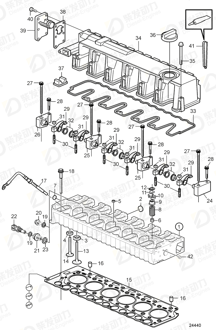 volvo penta Spring pin 20459839 Drawing volvo penta Spring pin 20459839 Drawing